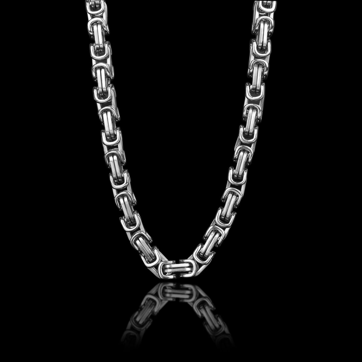 Stainless Steel Byzantine Chain Necklace – Biker Jewelry Shop