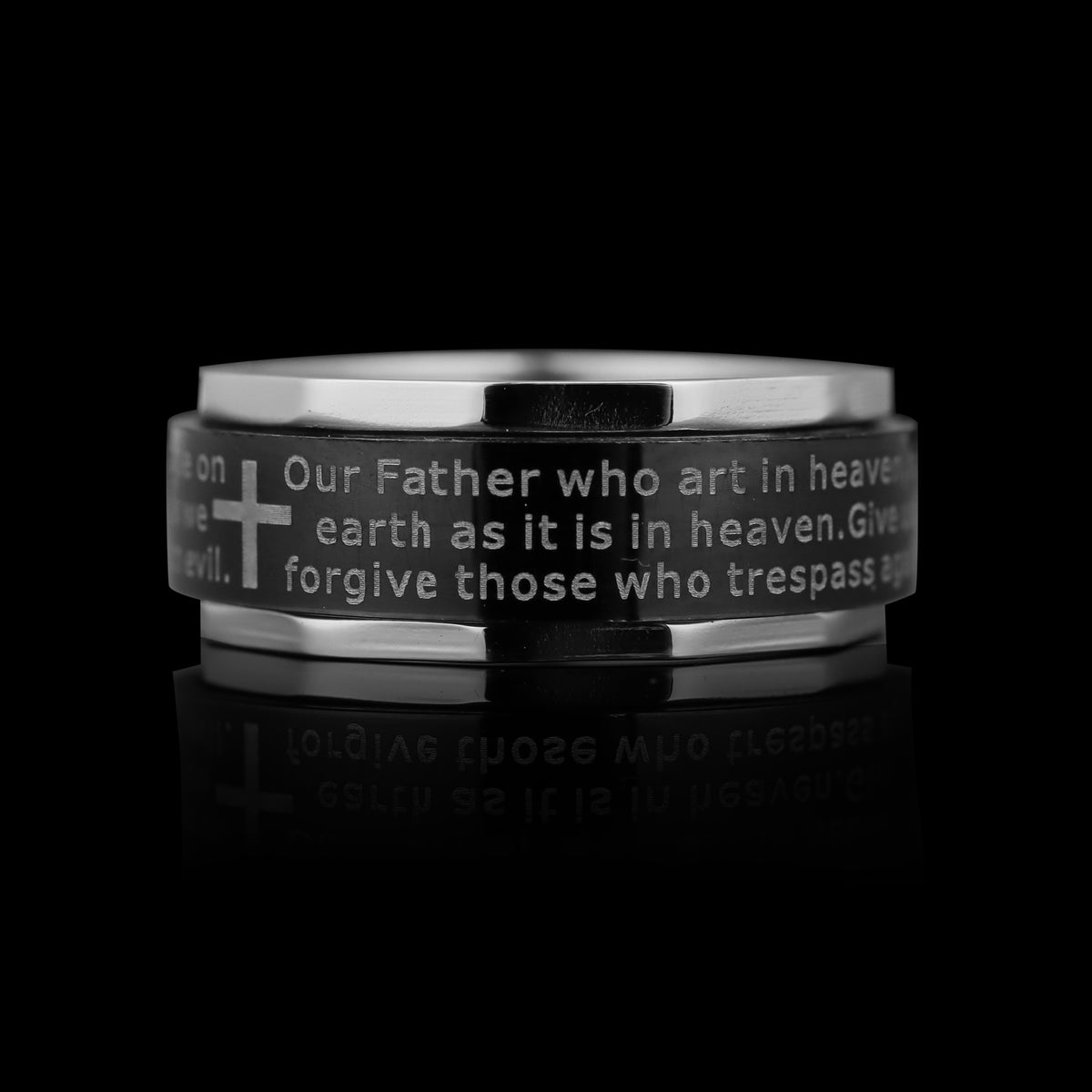 Lord's Prayer Spinner Ring Biker Jewelry Shop