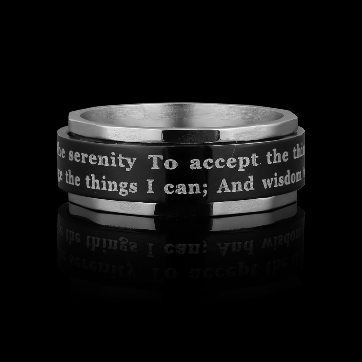 Serenity Prayer Spinner Ring Biker Jewelry Shop