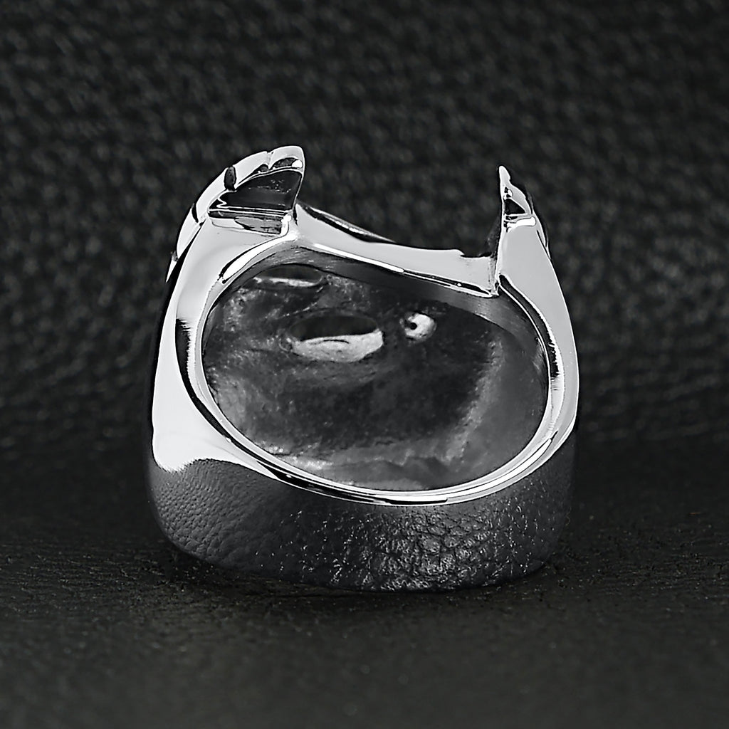 Stainless Steel "Live To Ride" "Ride To Live" Eagle Biker Ring