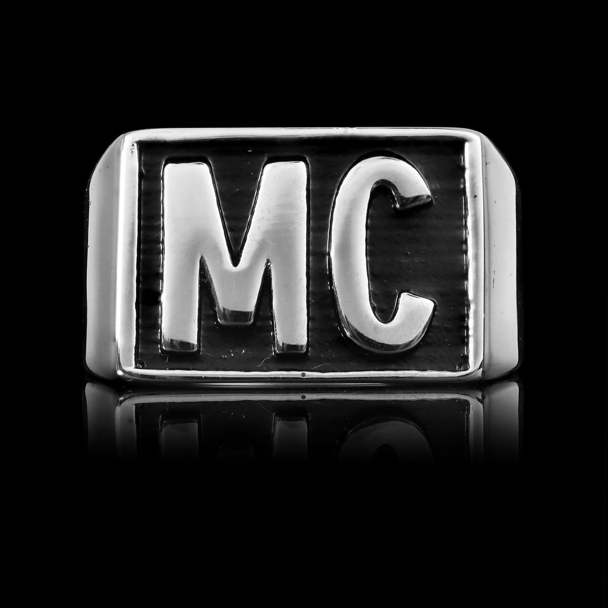 Stainless Steel Motorcycle Club MC Insignia Signet Ring – Biker Jewelry ...