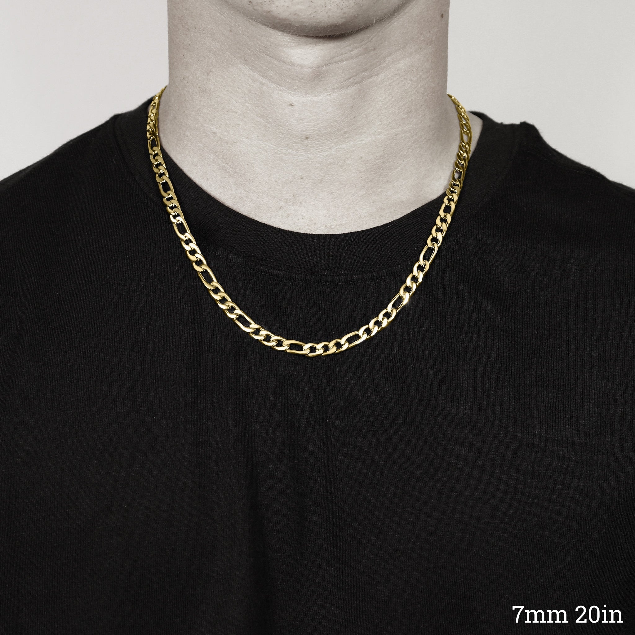 Gold Figaro Chain Necklace – Biker Jewelry Shop