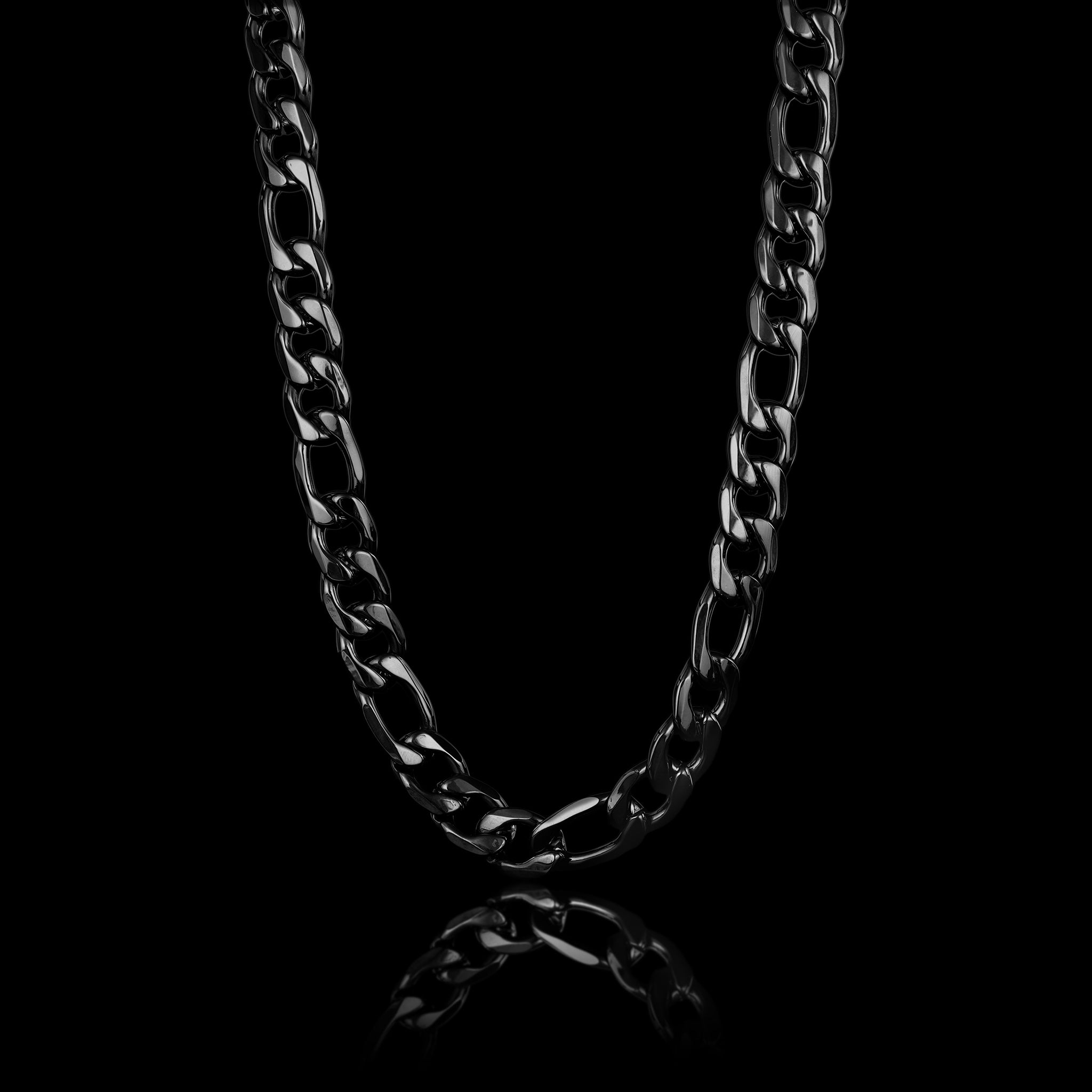 Necklaces Black Stainless Steel Figaro Chain Necklace Chn9900 Wholesale Jewelry Website Unisex