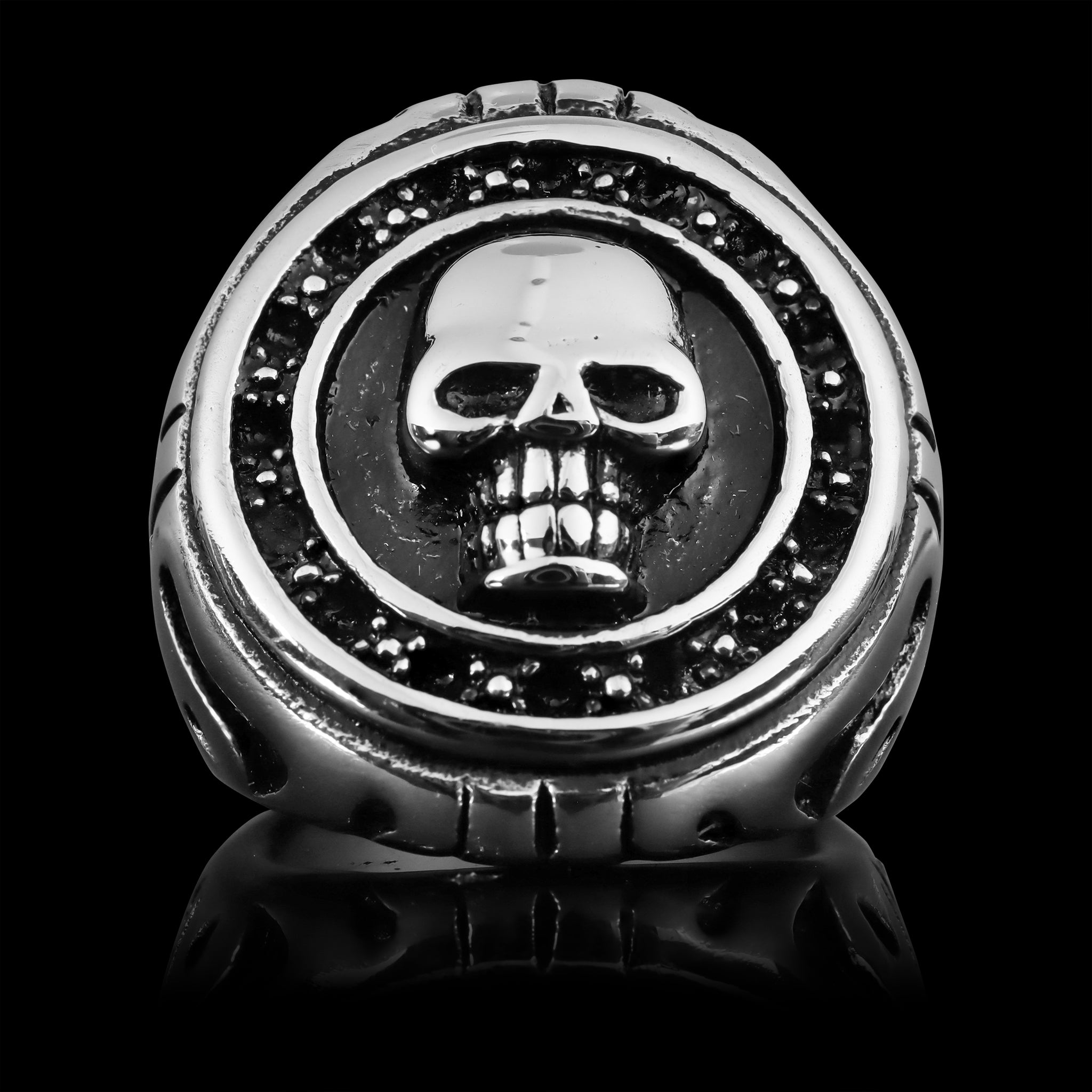Stainless Steel Filigree Skull Signet Ring – Biker Jewelry Shop