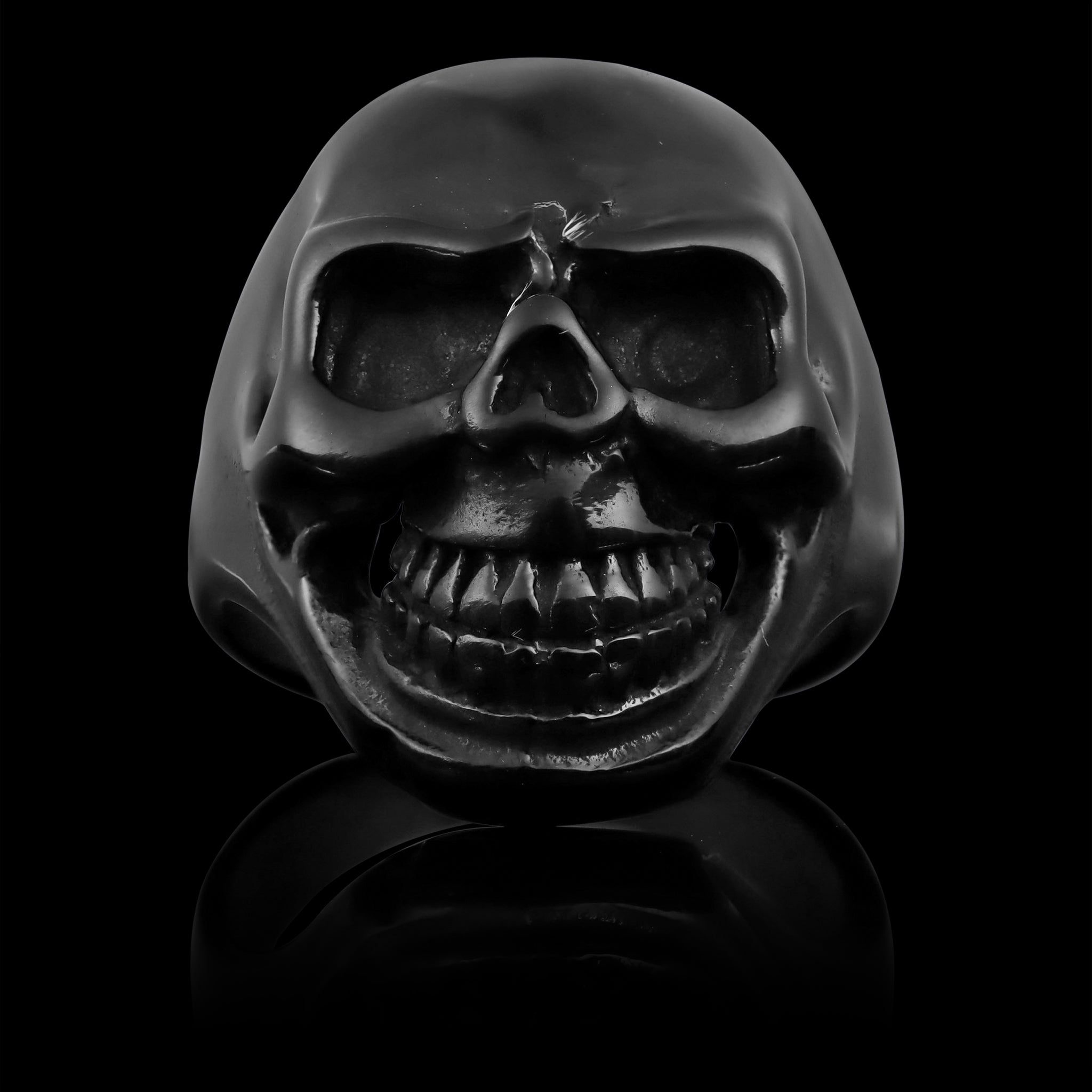 RZ11D Skull Ring Black Stainless Steel Skull Ring - 316L Steel Sizes 6 15 Biker Gothic Punk 489334