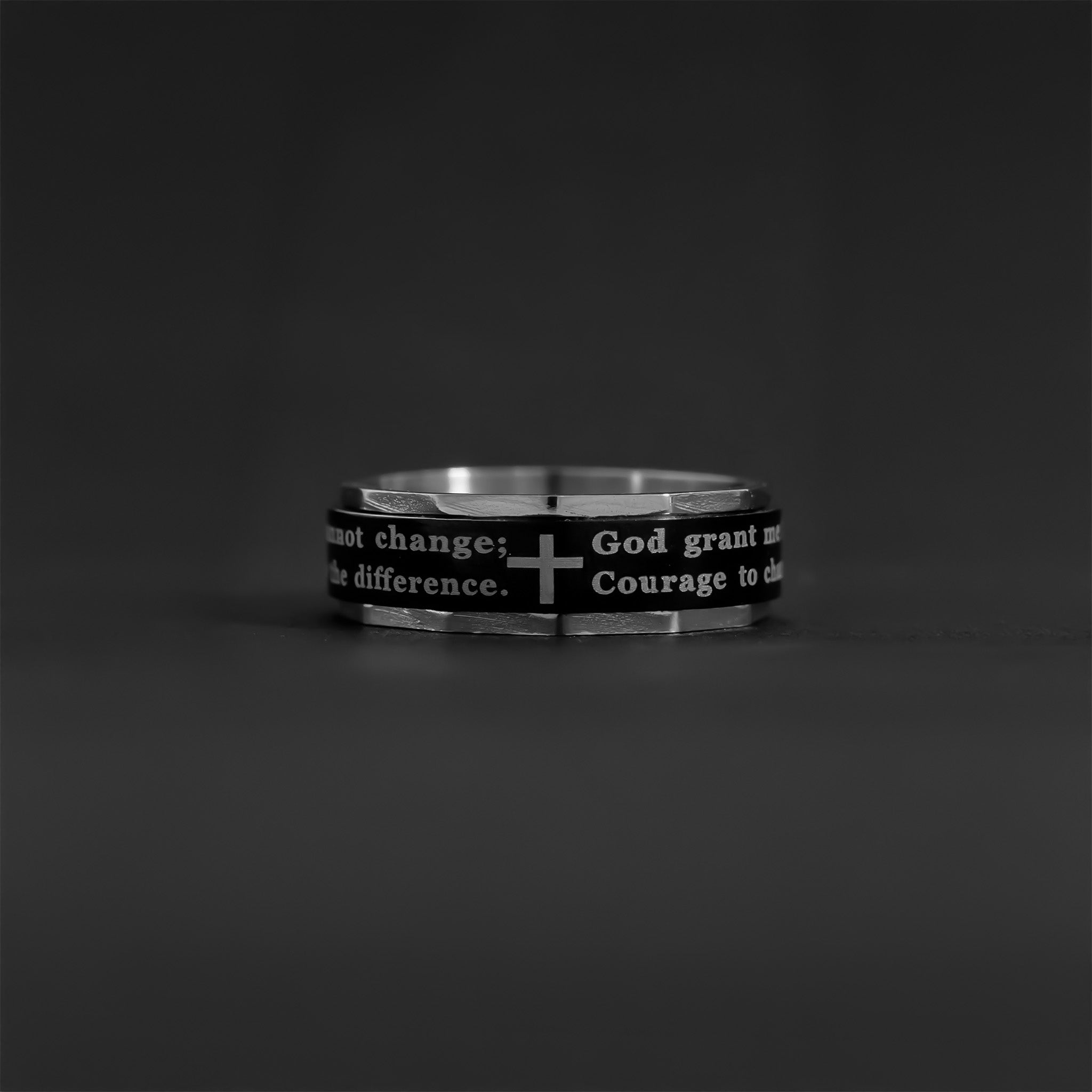 Serenity Prayer Spinner Ring – Biker Jewelry Shop