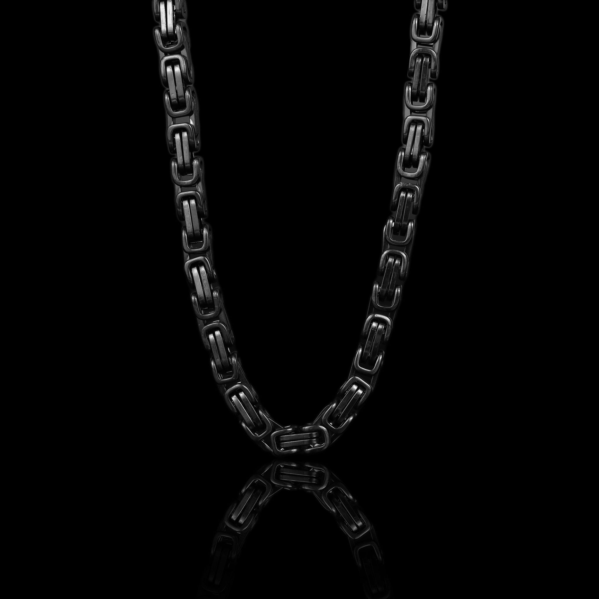 Black Gold Chain Necklace Men, Black Stainless Chain Men