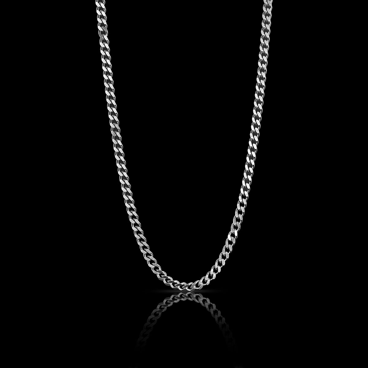 Stainless Steel Diamond Cut Curb Chain Necklace Biker Jewelry Shop
