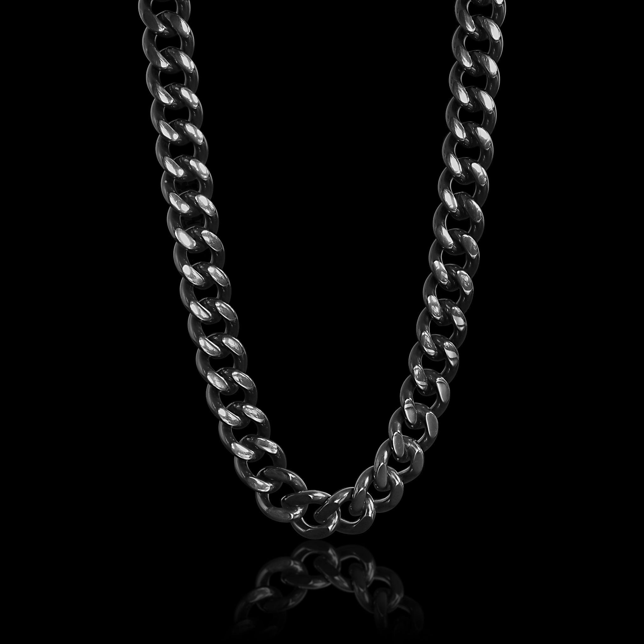 Solid Curb Chain Necklace 6mm Stainless Steel 22