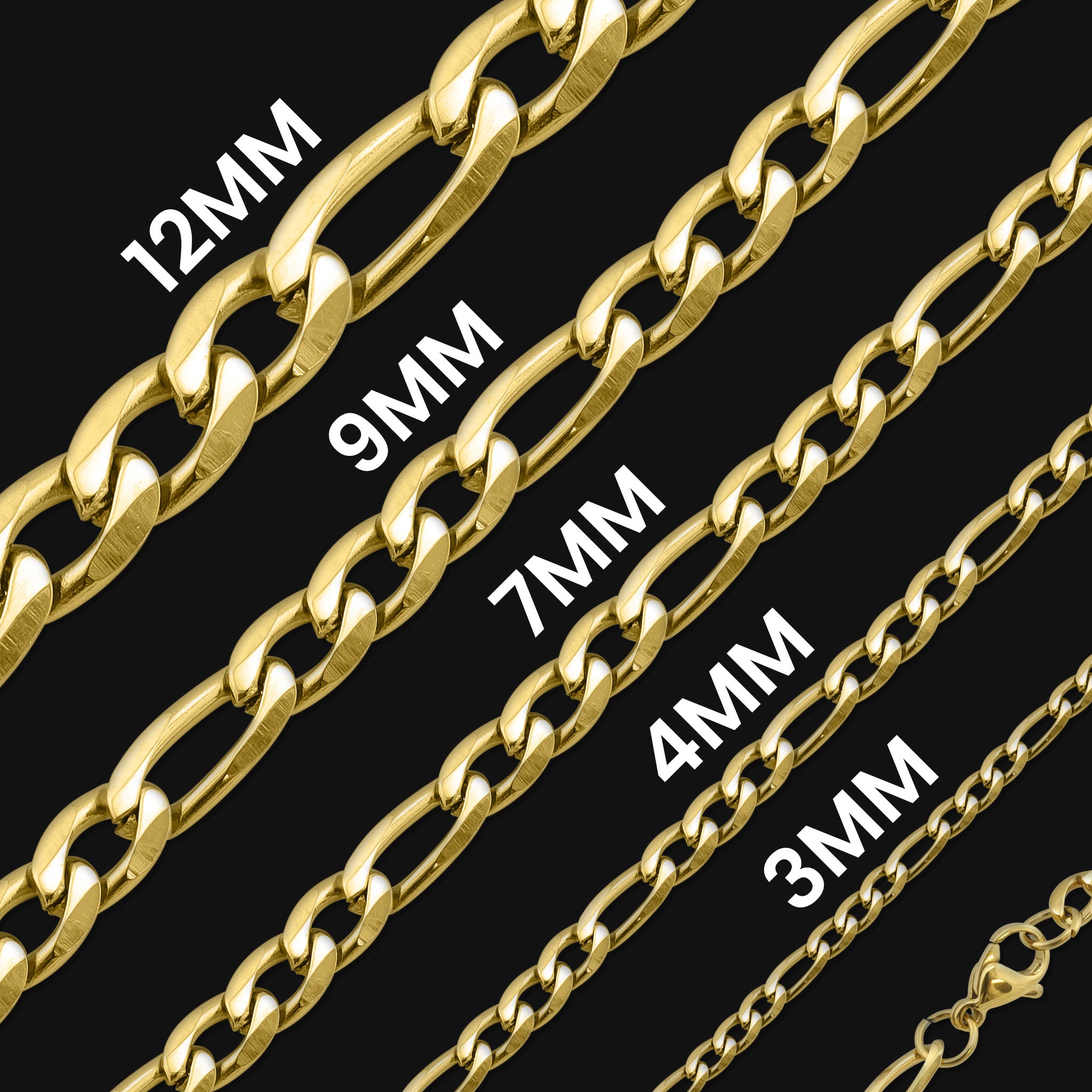 Gold Figaro Chain Necklace – Biker Jewelry Shop