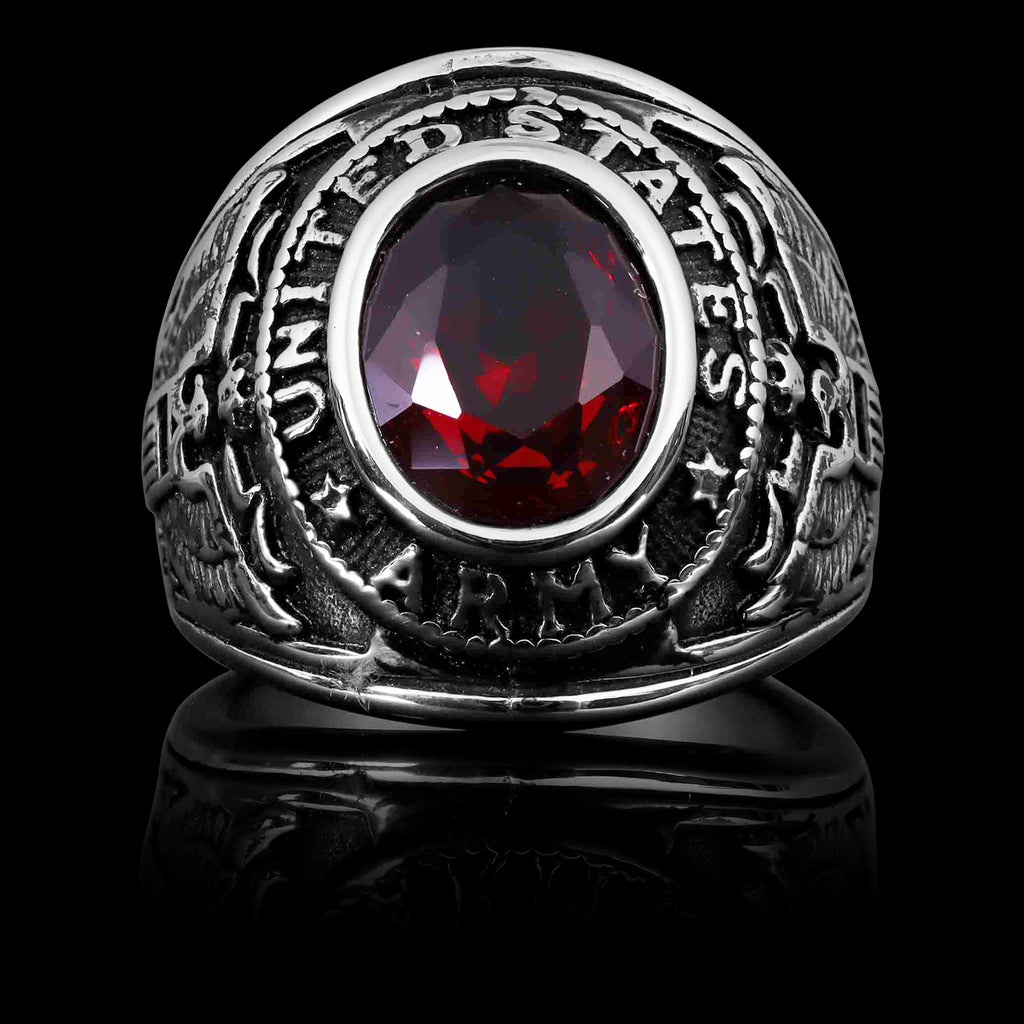 Redstone Arsenal Rings United States Military Red Stone Army Ring – Biker Jewelry Shop