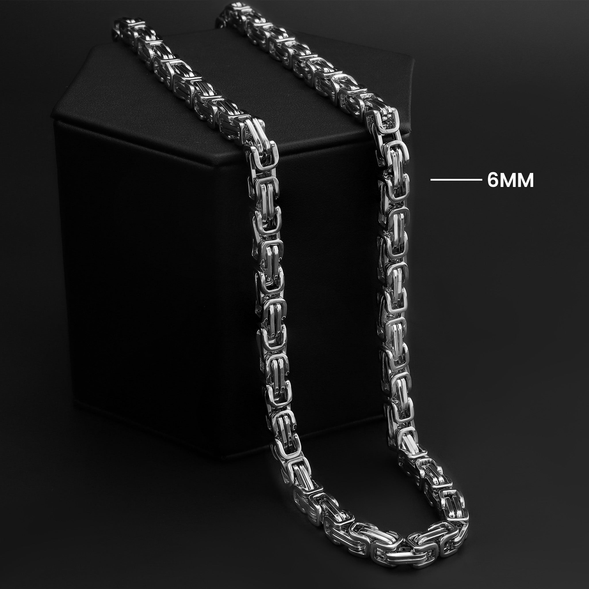 Stainless Steel Byzantine Chain Necklace – Biker Jewelry Shop