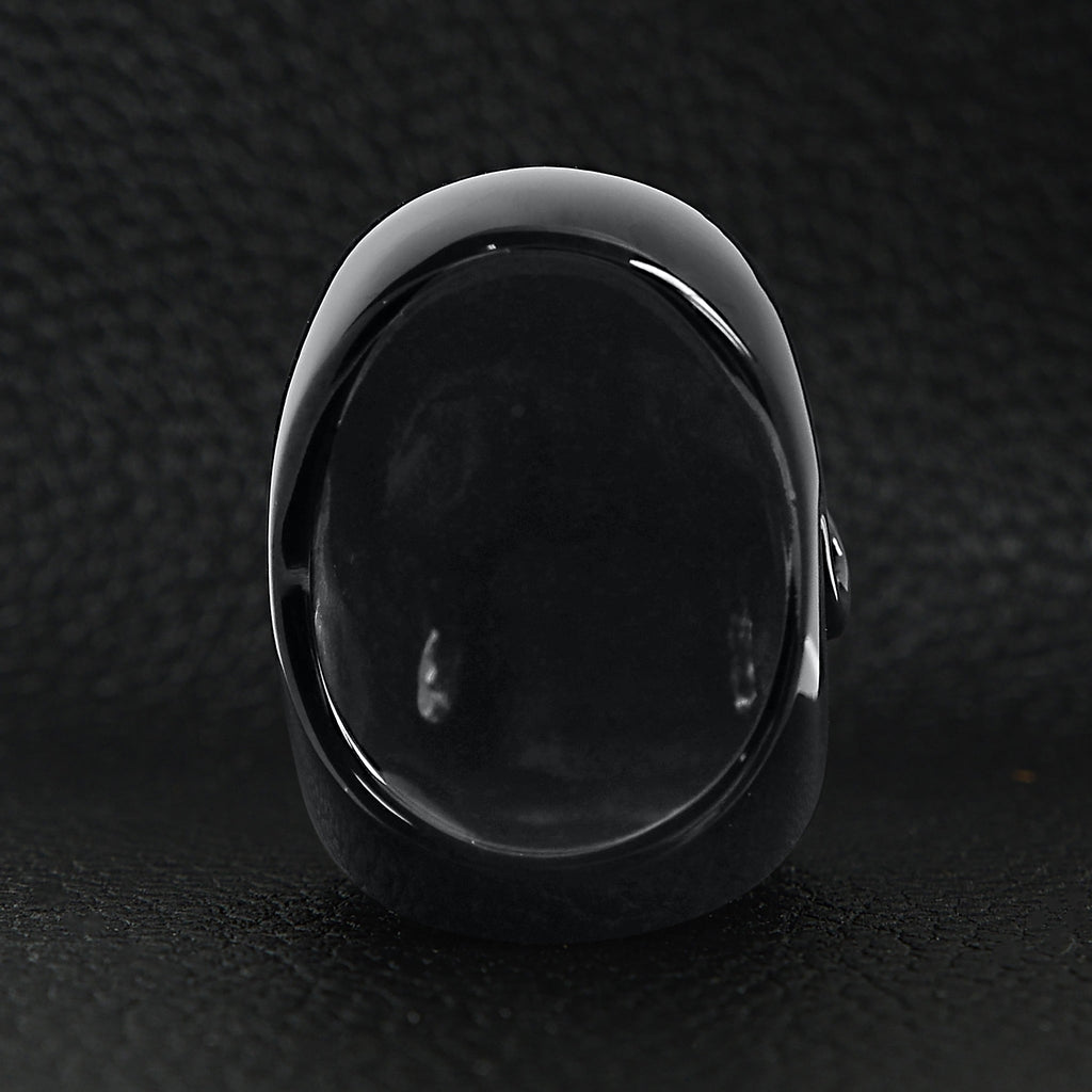 Stainless Steel Black Skull Ring