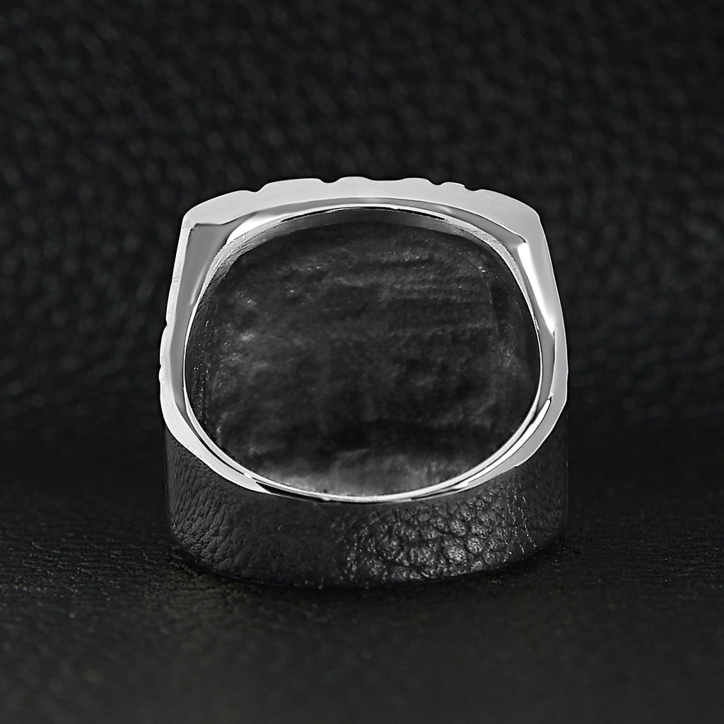 Stainless Steel Polished Men's "BIKER" Ring