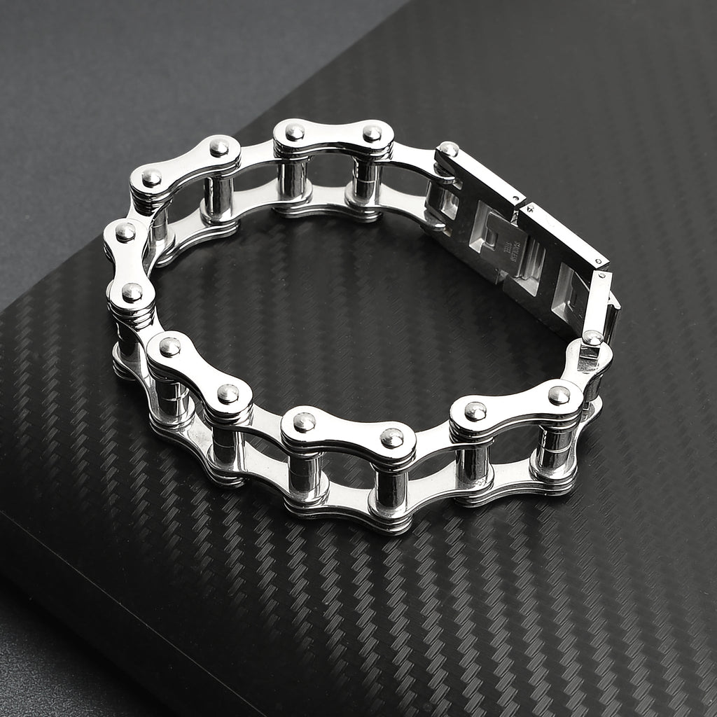 Stainless Steel Motorcycle Bike Chain Bracelet