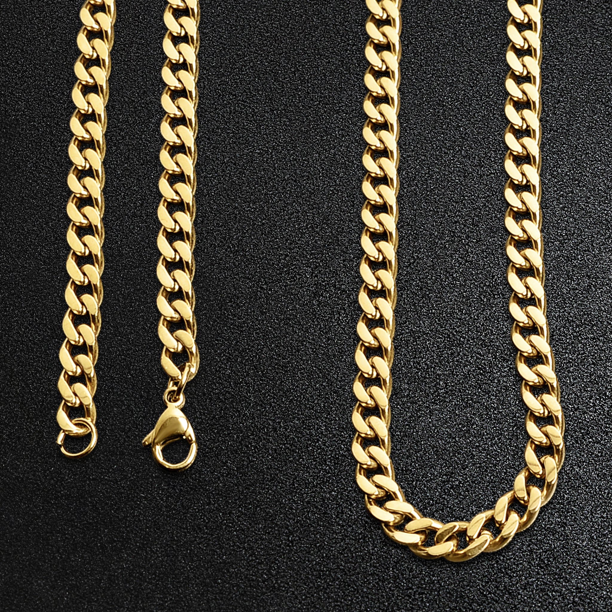 thumbnail image 2 of 18K Gold Filled Silver 2mm Diamond Cut Curb Link Chain Necklace - 50cm (Unisex) 2 of 6