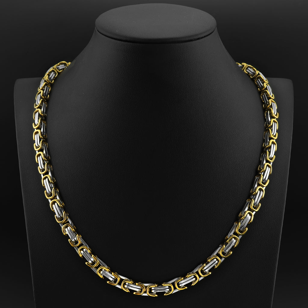 18K Gold PVD Coated Stainless Steel Figaro Chain Necklace 12mm / 20